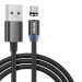Denmen Дата кабель USB 2.0 AM to USB-C magnetic black Denmen (DN-D09T-BK)