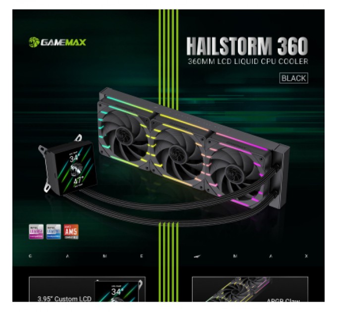 Кулер до процесора Gamemax HAILSTORM 360 BK