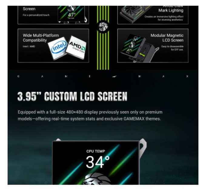 Кулер до процесора Gamemax HAILSTORM 360 BK