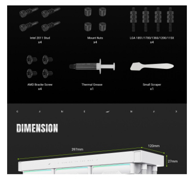 Кулер до процесора Gamemax HAILSTORM 360 WH