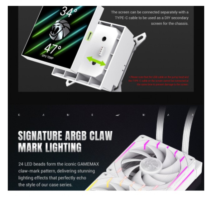 Кулер до процесора Gamemax HAILSTORM 360 WH