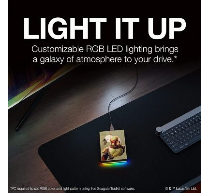 Зовнішній жорсткий диск 2.5" 2TB FireCuda Gaming Hard Drive Star Wars edition Seagate (STKL2000406)