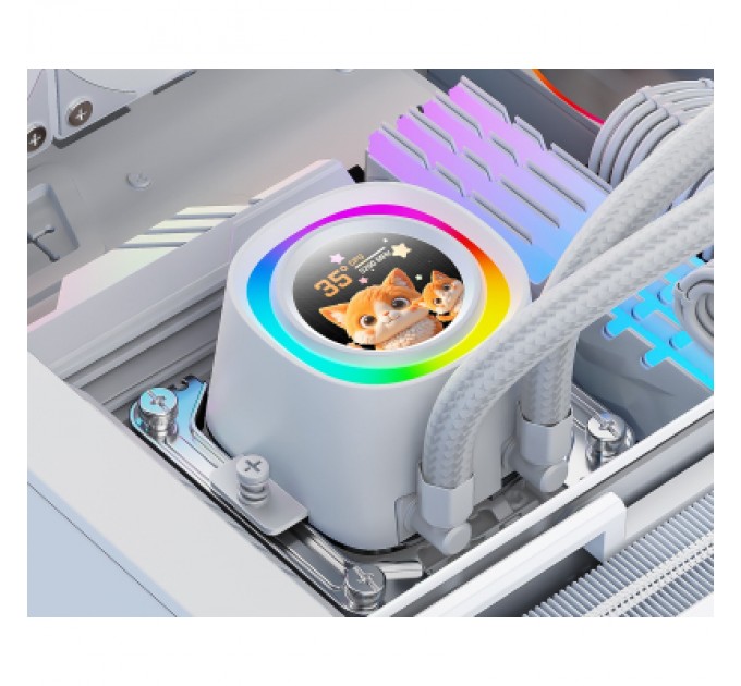 Система рідинного охолодження ID-Cooling FX360 LCD PE WHITE