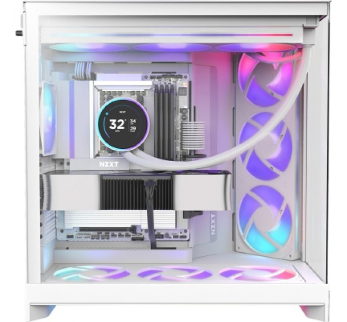 Корпус для ПК NZXT H9 Flow RGB Dual-Chamber White (CM-H92FW-R1)