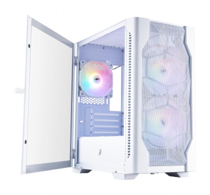 Корпус для ПК 1stPlayer D4-M-WH-2F1P-W-1F1-W