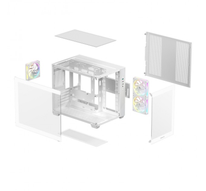 Корпус для ПК Deepcool CG330 3F White (R-CG330-WHNGM3-G)