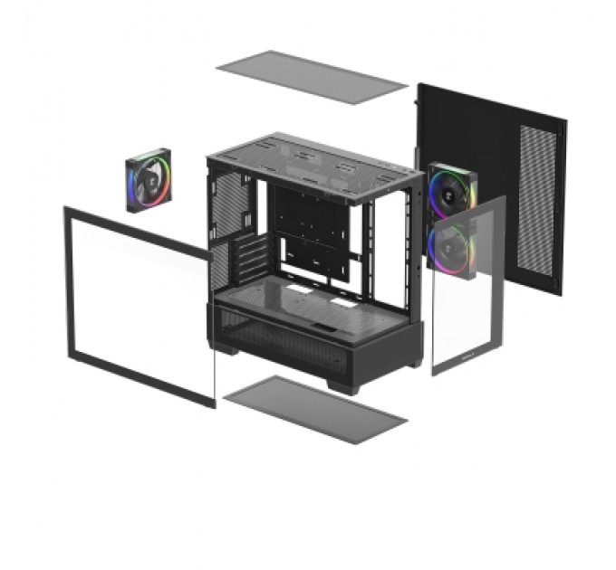 Корпус для ПК Deepcool CG380 3F Black (R-CG380-BKAGM3-G)