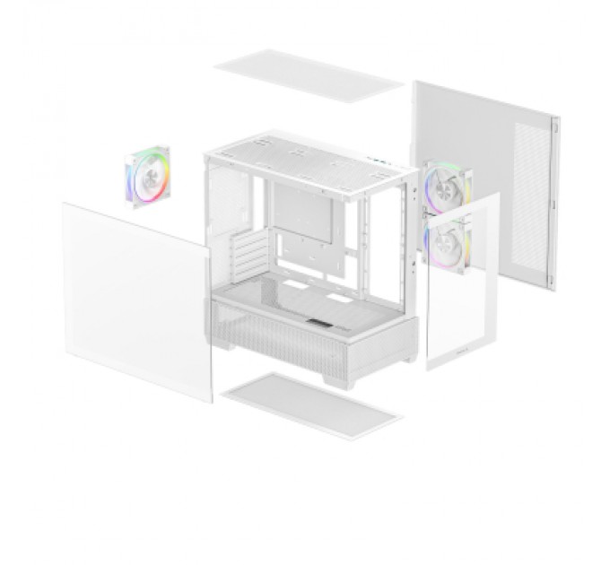 Корпус для ПК Deepcool CG380 3F White (R-CG380-WHAGM3-G)