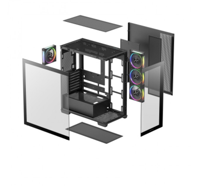 Корпус для ПК Deepcool CG580 4F V2 Black (R-CG580-BKADA4-G-2)