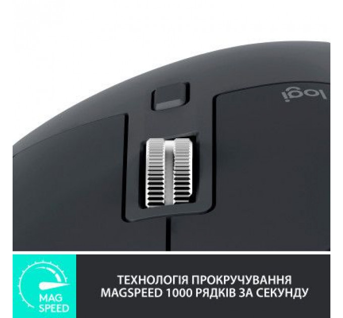 Мишка Logitech MX Master 3S Performance Wireless Mouse Bluetooth Graphite (910-006559)