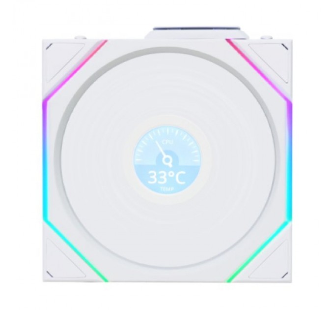 Кулер до корпусу Lian Li Повітряне охолодження для ПК LIAN LI UNI Fan TL WIRELESS LCD 120-1 REVERSE, (G99.12RTLLCD1W1W.00)