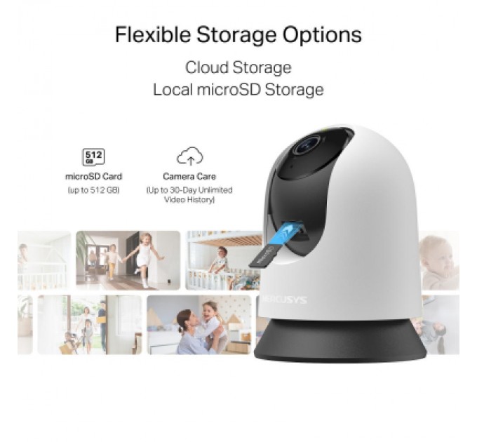 Камера відеоспостереження Mercusys IP-Камера MERCUSYS MC200 FHD N300 microSD motion detection (MC200)