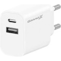 Grand-X Зарядний пристрій Grand-X 1xUSB-C + 1xUSB 10.5W white (CH-21W)