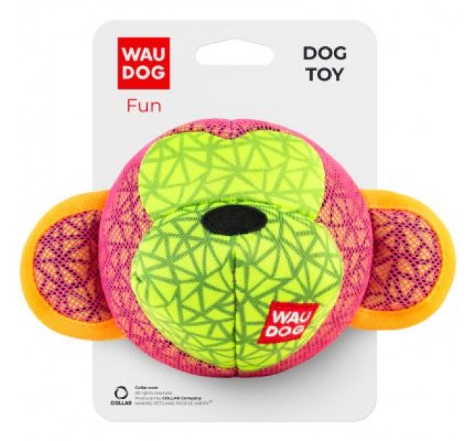 Іграшка для собак WAUDOG Fun Мавпа 16х10 см рожева (62037)