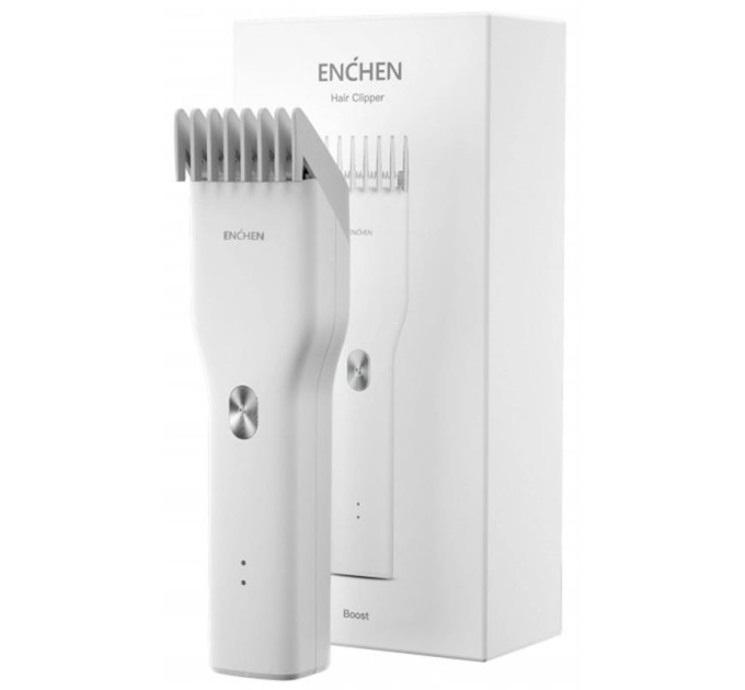 Enchen Машинка для стрижки Enchen Boost White Set + Пеньюар і ножниці