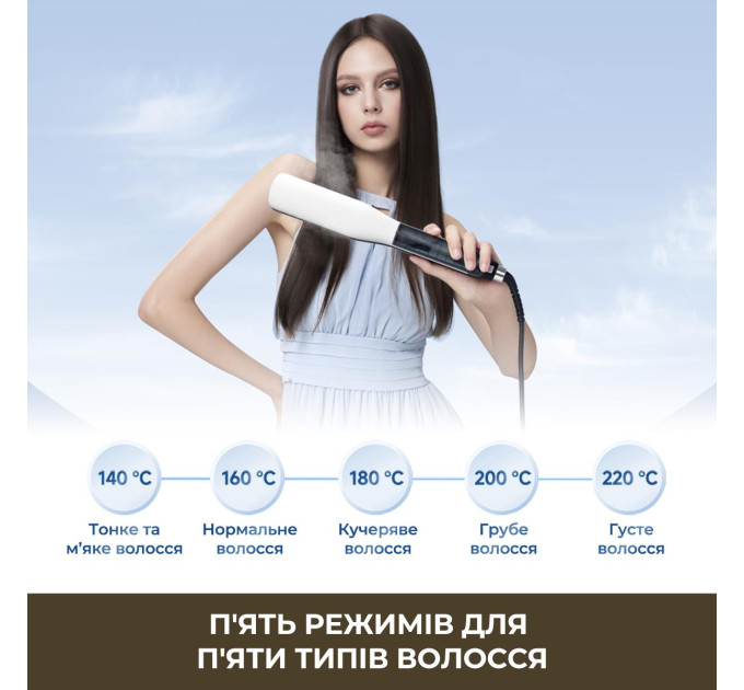 Dreame Випрямляч для волосся Dreame AuraSteam Straight White (AA01A)