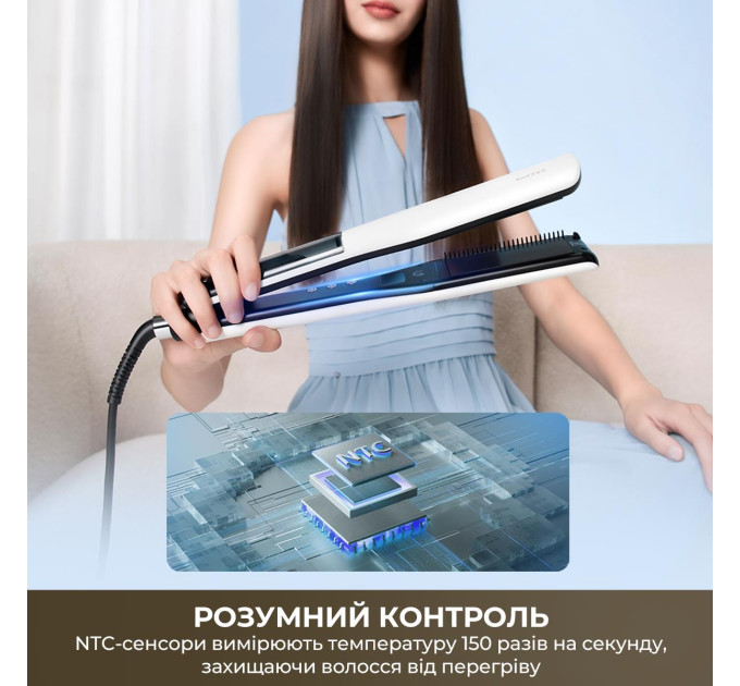 Dreame Випрямляч для волосся Dreame AuraSteam Straight White (AA01A)