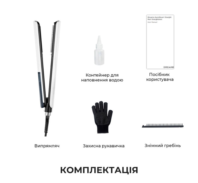 Dreame Випрямляч для волосся Dreame AuraSteam Straight White (AA01A)