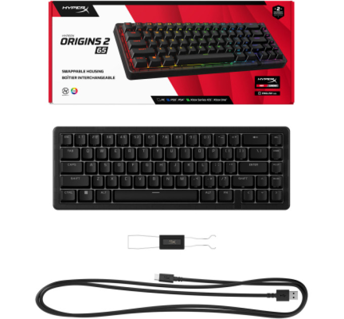 HyperX Клавіатура HyperX Origins 2 65 HX Red USB UA Black (B4QS3AA)