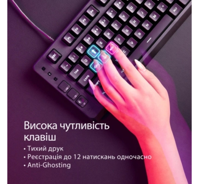 HyperX Клавіатура HyperX Eve 1800 USB UA Black (B7JE0AA)