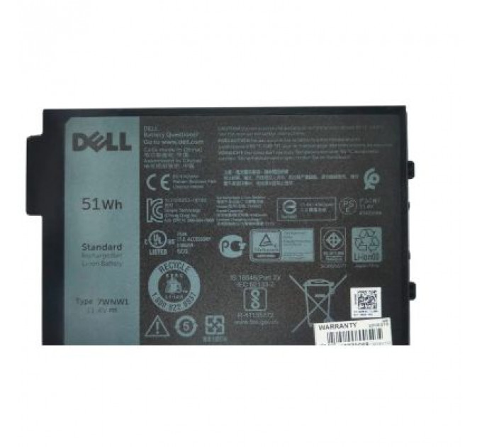 Акумулятор до ноутбука Dell Latitude 54247WNW1, 51Wh(4342mAh), 3cell, 11.4V, Li-ion (A47716)
