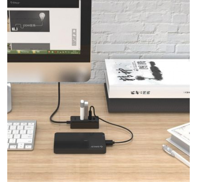 Концентратор Orico USB 2.0 4 port (W5P-U2-030-BK-PRO) (CA911424)