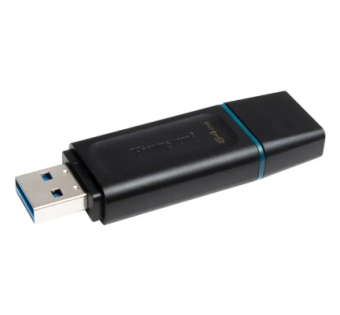 USB флеш накопичувач Kingston 2x64GB DT Exodia Black+Blue USB 3.2 (DTX/64GB-2P)
