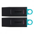 USB флеш накопичувач Kingston 2x64GB DT Exodia Black+Blue USB 3.2 (DTX/64GB-2P)