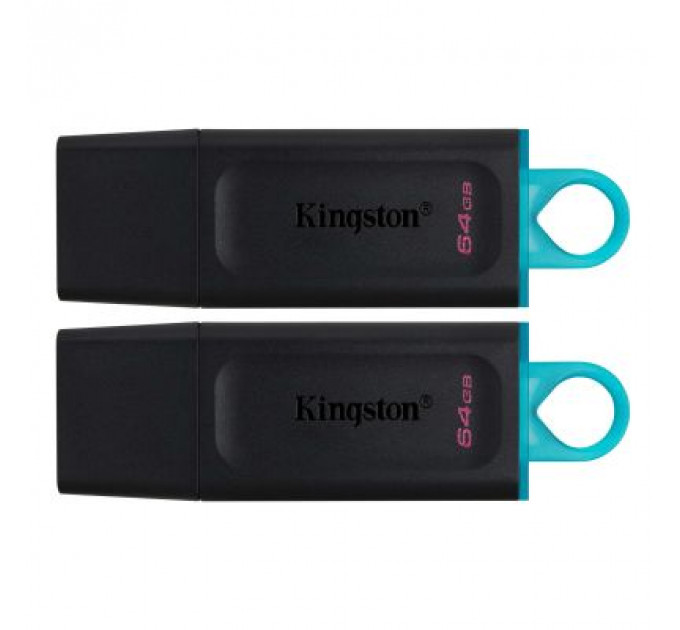 USB флеш накопичувач Kingston 2x64GB DT Exodia Black+Blue USB 3.2 (DTX/64GB-2P)