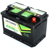 Акумулятор автомобільний DECARO 70Ah-12v AGM Start-Stop (278х175х190), R, EN760 (6СТ-70 (0) AGM)