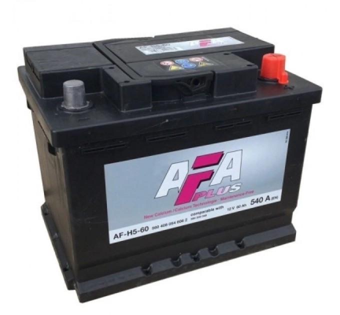 Акумулятор автомобільний AFA 60Ah-12v (242х175х190), R, EN540 (560 408 054)