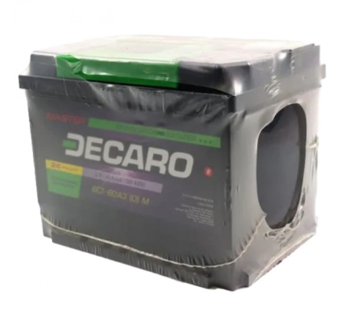 Акумулятор автомобільний DECARO 60Ah-12v MASTER R,EN580 (6СТ-60 А3 (0) M)