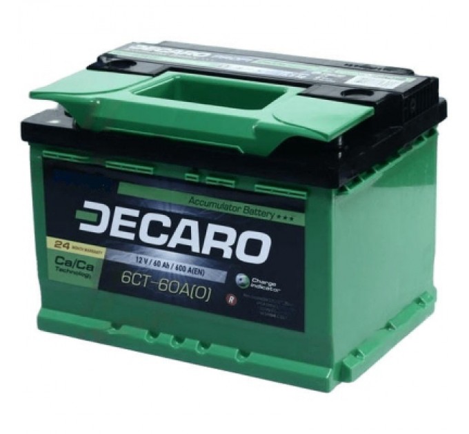 Акумулятор автомобільний DECARO 60Ah-12v PROFI R,EN600 (6СТ-60 АЗ (0) PRO)