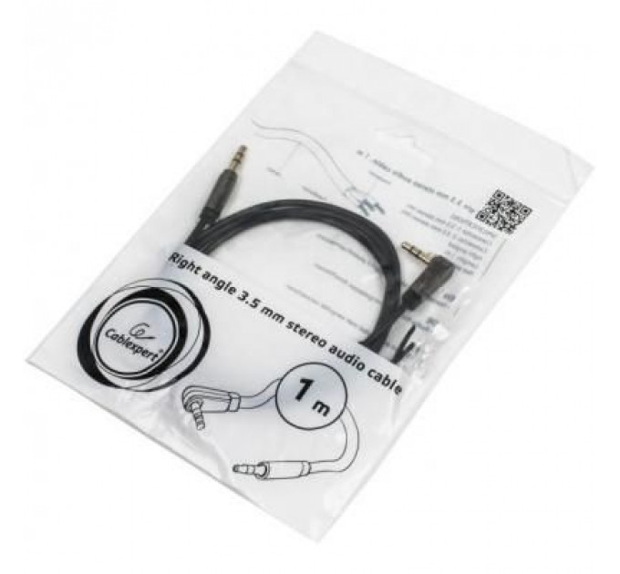 Кабель мультимедійний Jack 3.5mm male/Jack 3.5mm male 1.0m Cablexpert (CCAP-444L-1M)