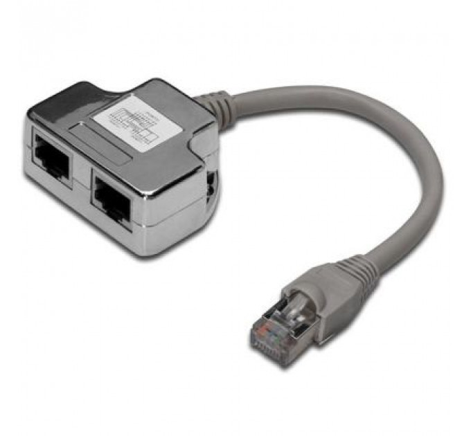 Розгалужувач Digitus витой пары, STP, cat.5e, 1x2RJ-45 (DN-93904)