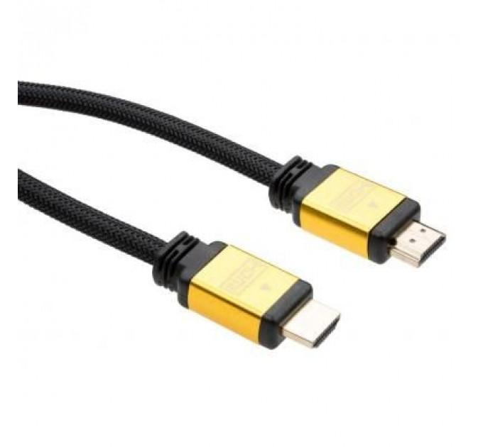 Кабель мультимедійний HDMI to HDMI 1.8 m metal V2.0 Vinga (VCPDCHDMI2VMM1.8BK)