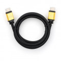 Кабель мультимедійний HDMI to HDMI 1.8 m metal V2.0 Vinga (VCPDCHDMI2VMM1.8BK)