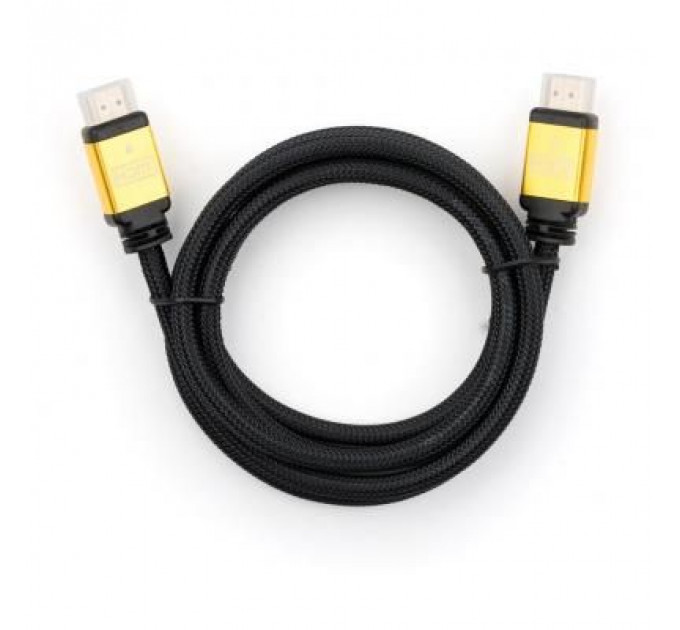 Кабель мультимедійний HDMI to HDMI 1.8 m metal V2.0 Vinga (VCPDCHDMI2VMM1.8BK)