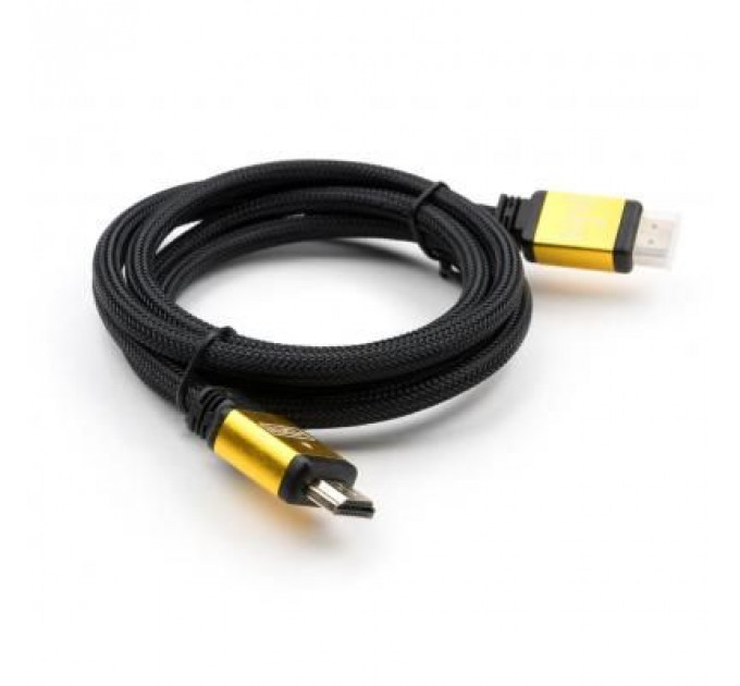 Кабель мультимедійний HDMI to HDMI 1.8 m metal V2.0 Vinga (VCPDCHDMI2VMM1.8BK)
