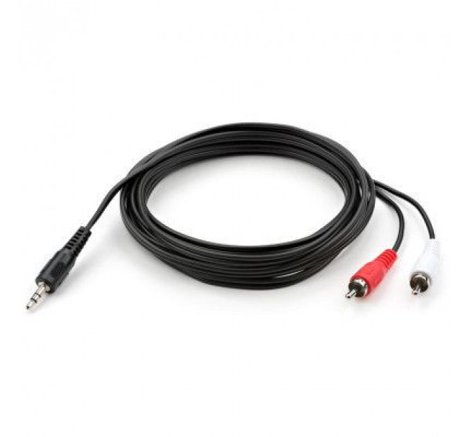 Кабель мультимедійний Jack 3.5mm M to 2xRCA 3 m Vinga (VCPDCJ35MRCA23BK)