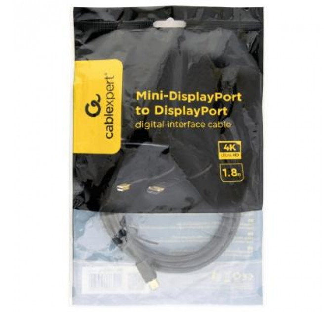 Кабель мультимедійний miniDisplayPort to DisplayPort 1.8m Cablexpert (CCP-mDP2-6)