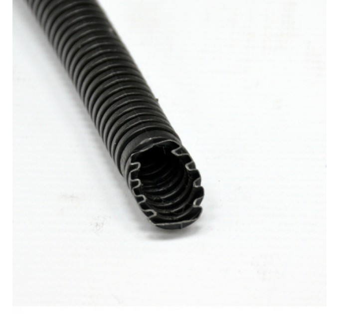 Труба гофрована з протяжкою D16/10.7 мм, PVC, УФ стійка, чорна, бухта 50м Kopos (1416ED_F50D)