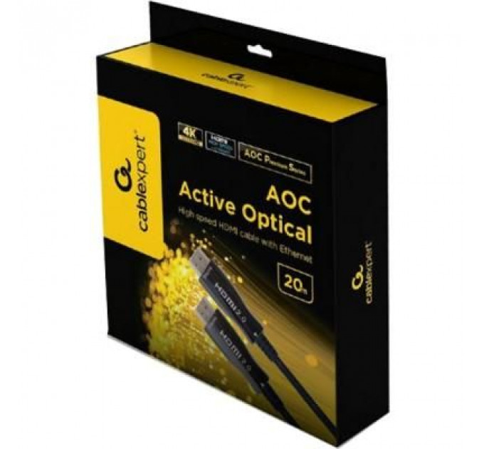 Кабель мультимедійний HDMI to HDMI 20m AOC V2.0 Cablexpert (CCBP-HDMI-AOC-20M)