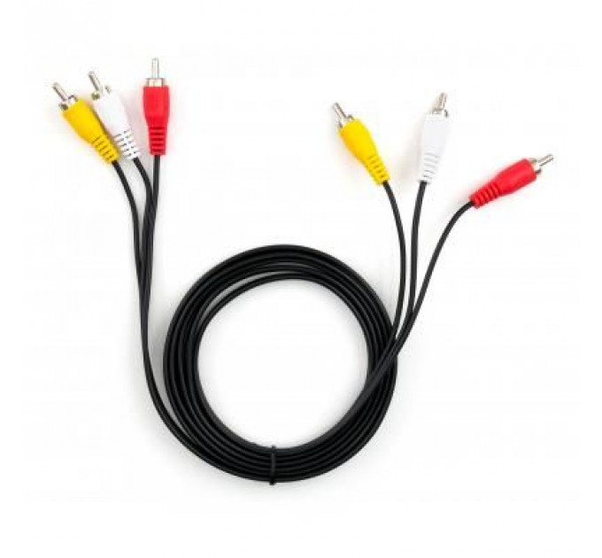 Кабель мультимедійний 3RCA to 3RCA 1.8m Vinga (VCP3RCA1.8)