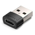 Vention Перехідник USB 2.0 AМ to USB Type-C (F) Black PVC Vention (CDWB0)