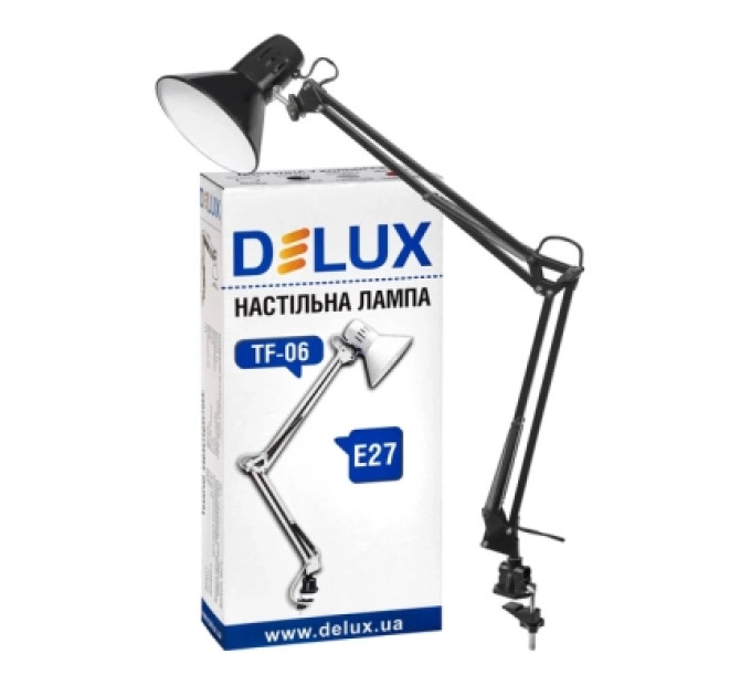 Delux Настільна лампа Delux TF-06 E27 Чорна (90012371)