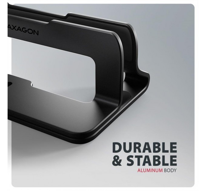 Вертикальна підставка для ноутбуків AXAGON STND-VB (розмір 10" – 17.3"), Чорний