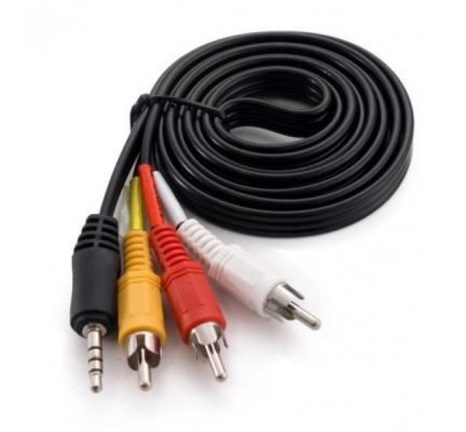 Кабель мультимедійний Jack 3.5mm male to 3RCA 1.5m Extradigital (KBV1731)