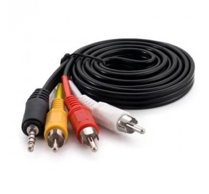 Кабель мультимедійний Jack 3.5mm male to 3RCA 1.5m Extradigital (KBV1731)