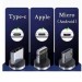 Дата кабель USB 2.0 AM to Lightning + Micro 5P + Type-C magnetic black Denmen (DN-D09E-BK)